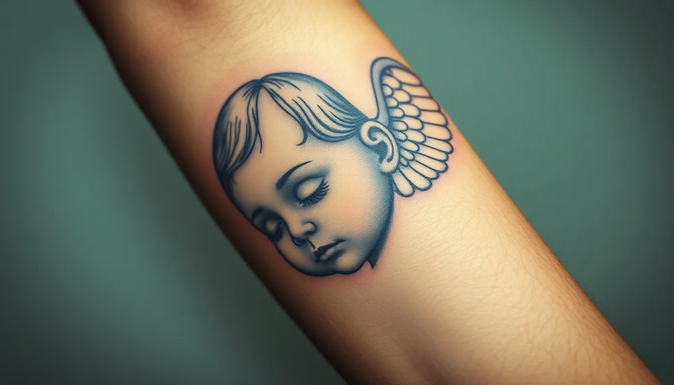 50+ Baby Angel Tattoo Ideas for Men: Meaningful Designs & Placement Guide 4 50+ Baby Angel Tattoo Ideas for Men: Meaningful Designs & Placement Guide 3