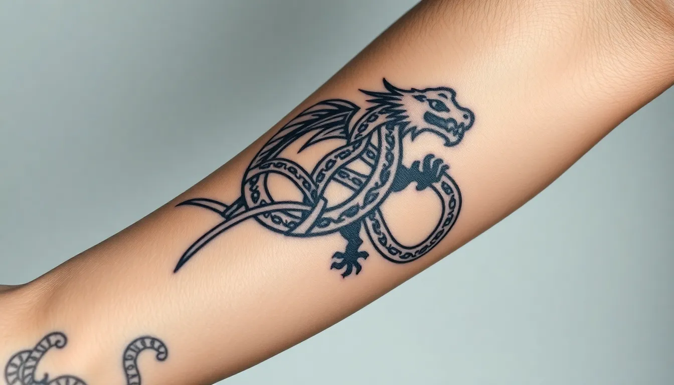 50+ Epic Dragon Tattoo Designs for Men's Forearms (2025 Style Guide) 3