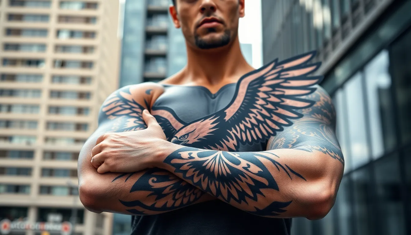 50 Powerful Eagle Forearm Tattoo Ideas for Men: Designs, Meanings & Placement Tips 4 50 Powerful Eagle Forearm Tattoo Ideas for Men: Designs, Meanings & Placement Tips 3