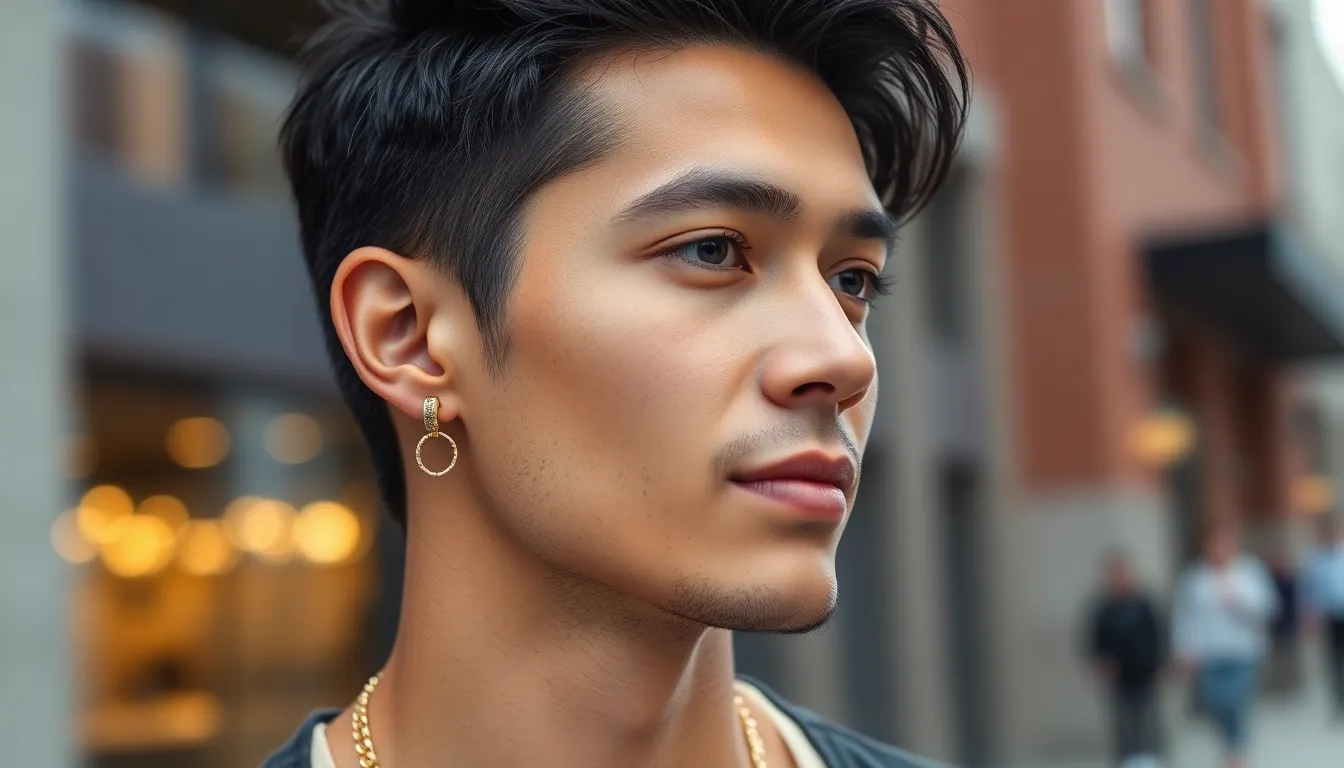 Best Gold Earrings for Men: Stylish Studs, Hoops & Designer Options 2025 3