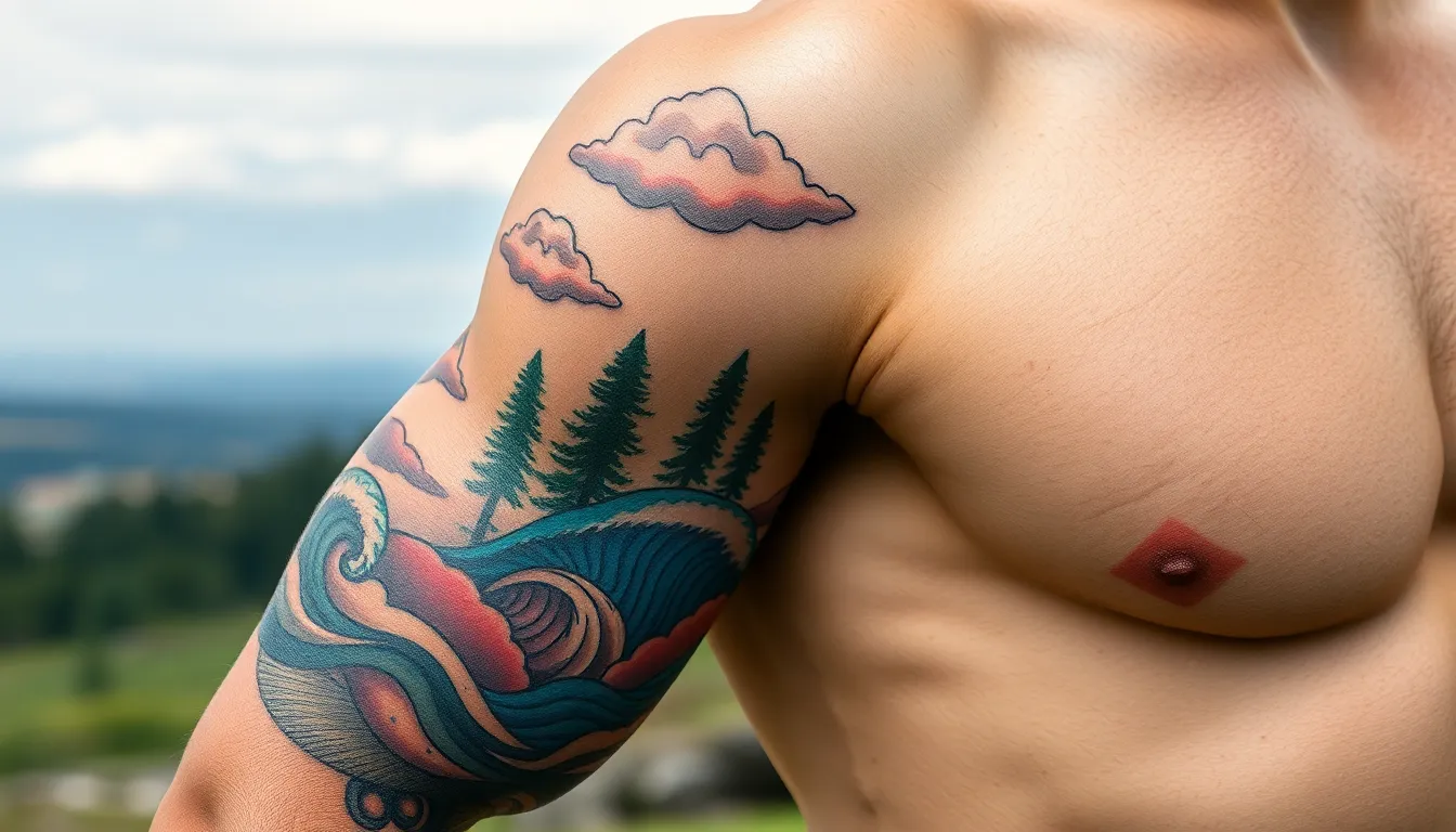50+ Epic Fill In Tattoo Ideas for Men's Sleeves That Actually Work 4 50+ Epic Fill In Tattoo Ideas for Men's Sleeves That Actually Work 3