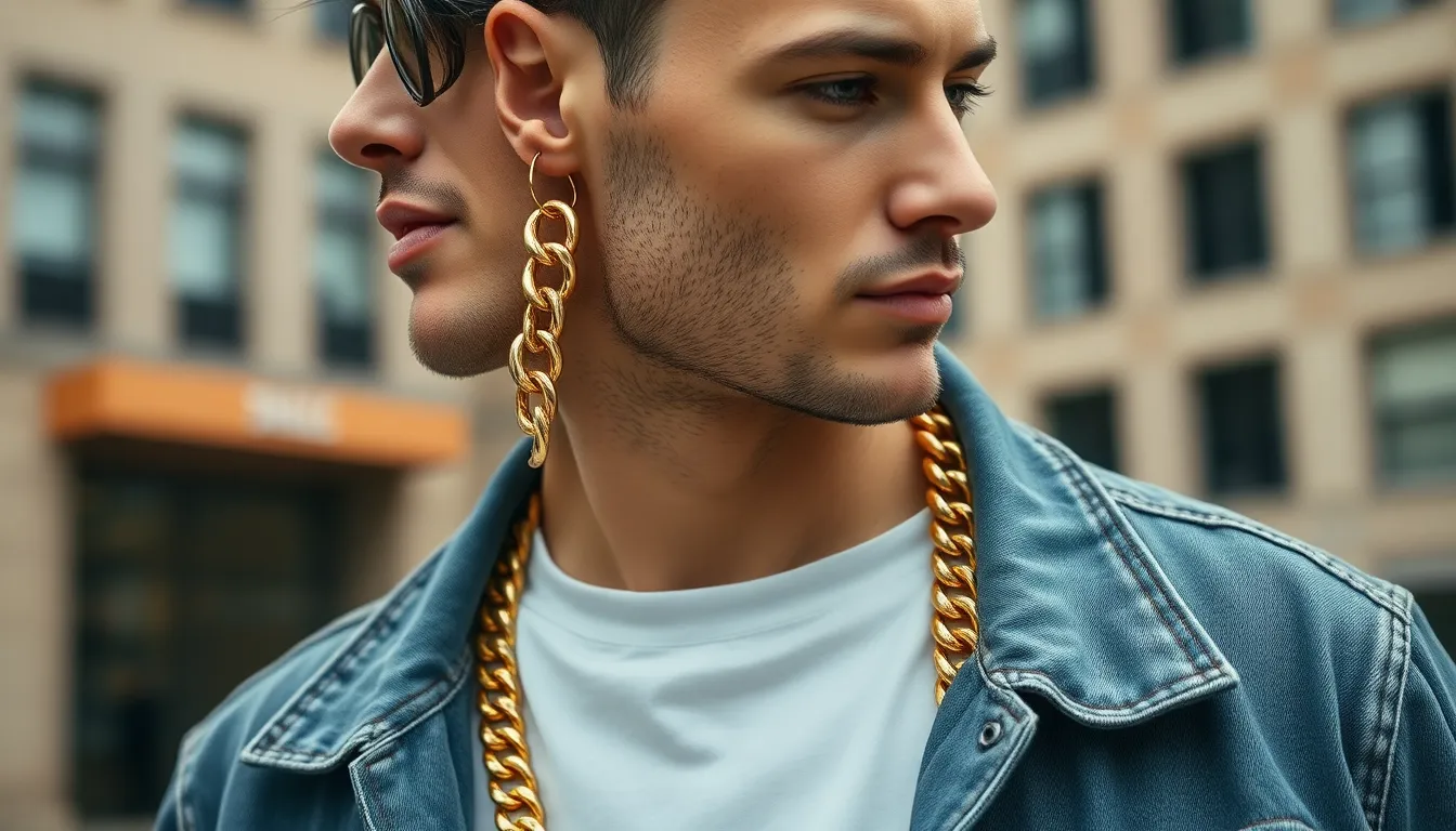25 Stunning Gold Earrings Designs for Men: From Classic Studs to Bold Drops 4 25 Stunning Gold Earrings Designs for Men: From Classic Studs to Bold Drops 3