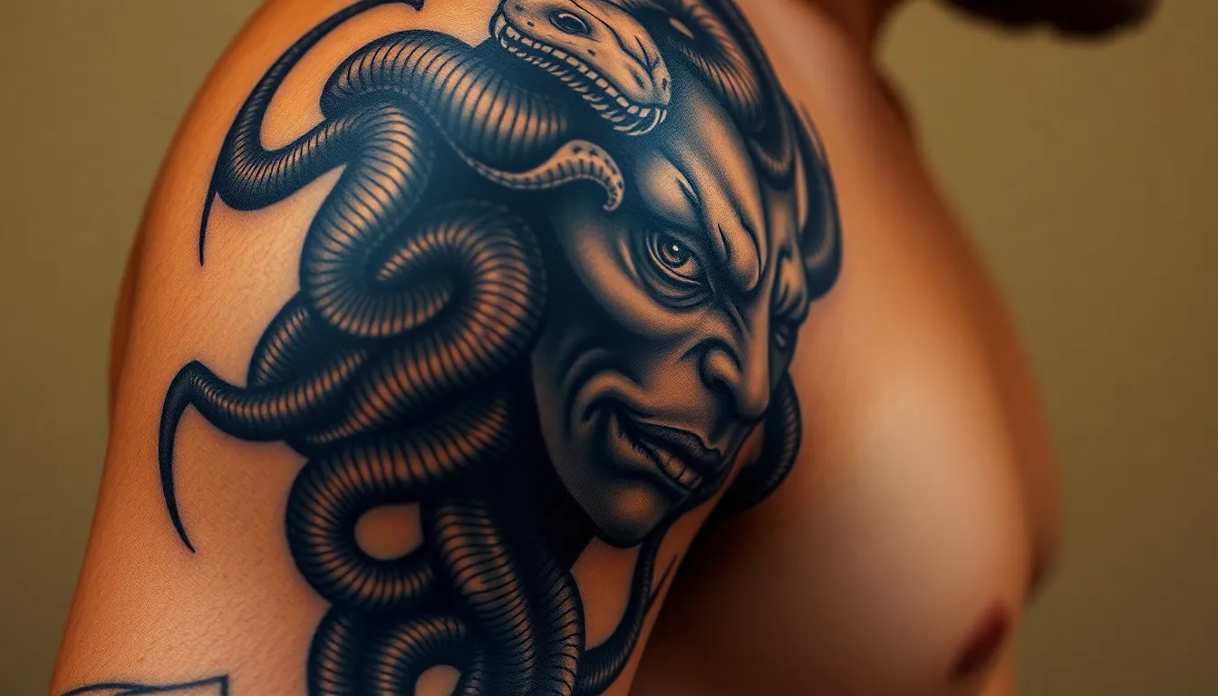 50+ Bold Medusa Tattoo Designs for Men: Mythological Ink Ideas & Placement Guide 4 50+ Bold Medusa Tattoo Designs for Men: Mythological Ink Ideas & Placement Guide 3