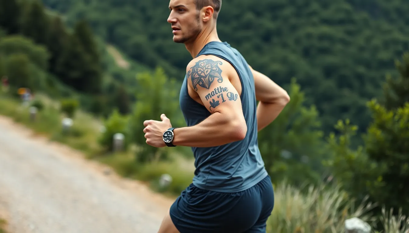 50+ Epic Running Tattoo Ideas for Men: From Marathon Miles to Trail Adventures 4 50+ Epic Running Tattoo Ideas for Men: From Marathon Miles to Trail Adventures 3