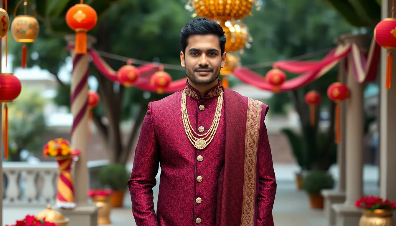 Sherwani with Shawl for Men: 7 Stunning Styles That Will Make You Stand Out 3