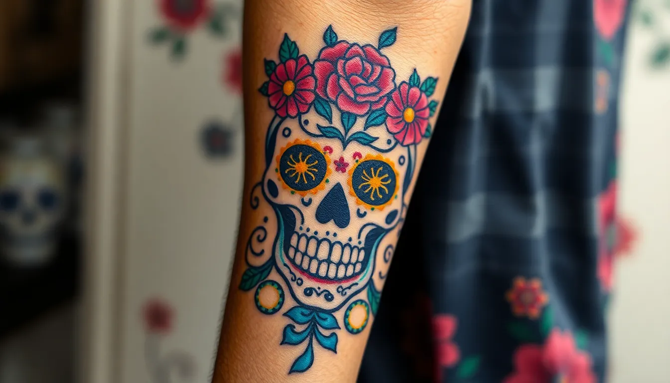 50+ Candy Skull Tattoo Ideas for Men: Bold Designs & Cultural Meanings Explained 5