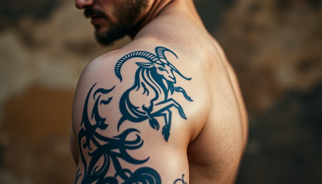 50+ Powerful Capricorn Tattoo Designs for Men (Traditional to Modern Styles) 6 50+ Powerful Capricorn Tattoo Designs for Men (Traditional to Modern Styles) 5