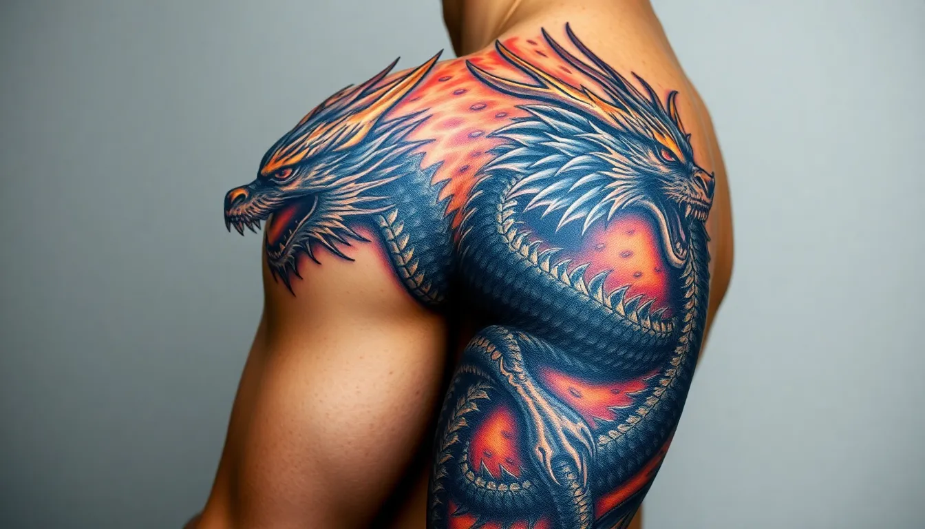50 Epic Dragon Tattoo Sleeve Ideas for Men: Japanese, Celtic & Modern Designs 5