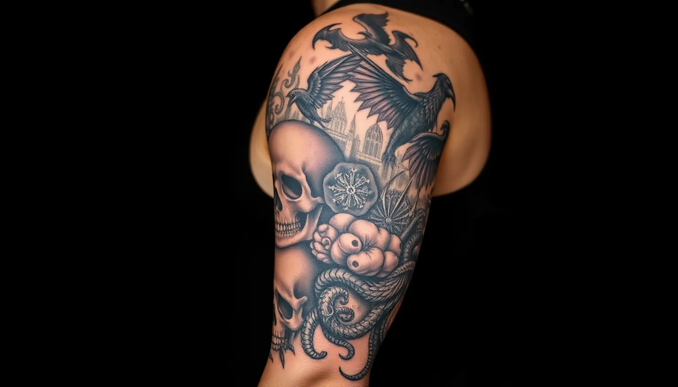 50+ Epic Fill In Tattoo Ideas for Men's Sleeves That Actually Work 6 50+ Epic Fill In Tattoo Ideas for Men's Sleeves That Actually Work 5