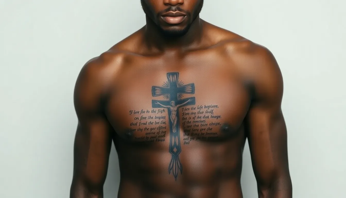50 Bold Half Chest Tattoo Ideas for Black Men: Cultural & Modern Designs That Pop 6 50 Bold Half Chest Tattoo Ideas for Black Men: Cultural & Modern Designs That Pop 5