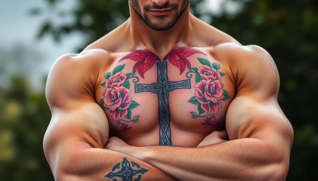 50 Bold Half Chest Tattoo Ideas for Men: Designs That Make a Statement 5