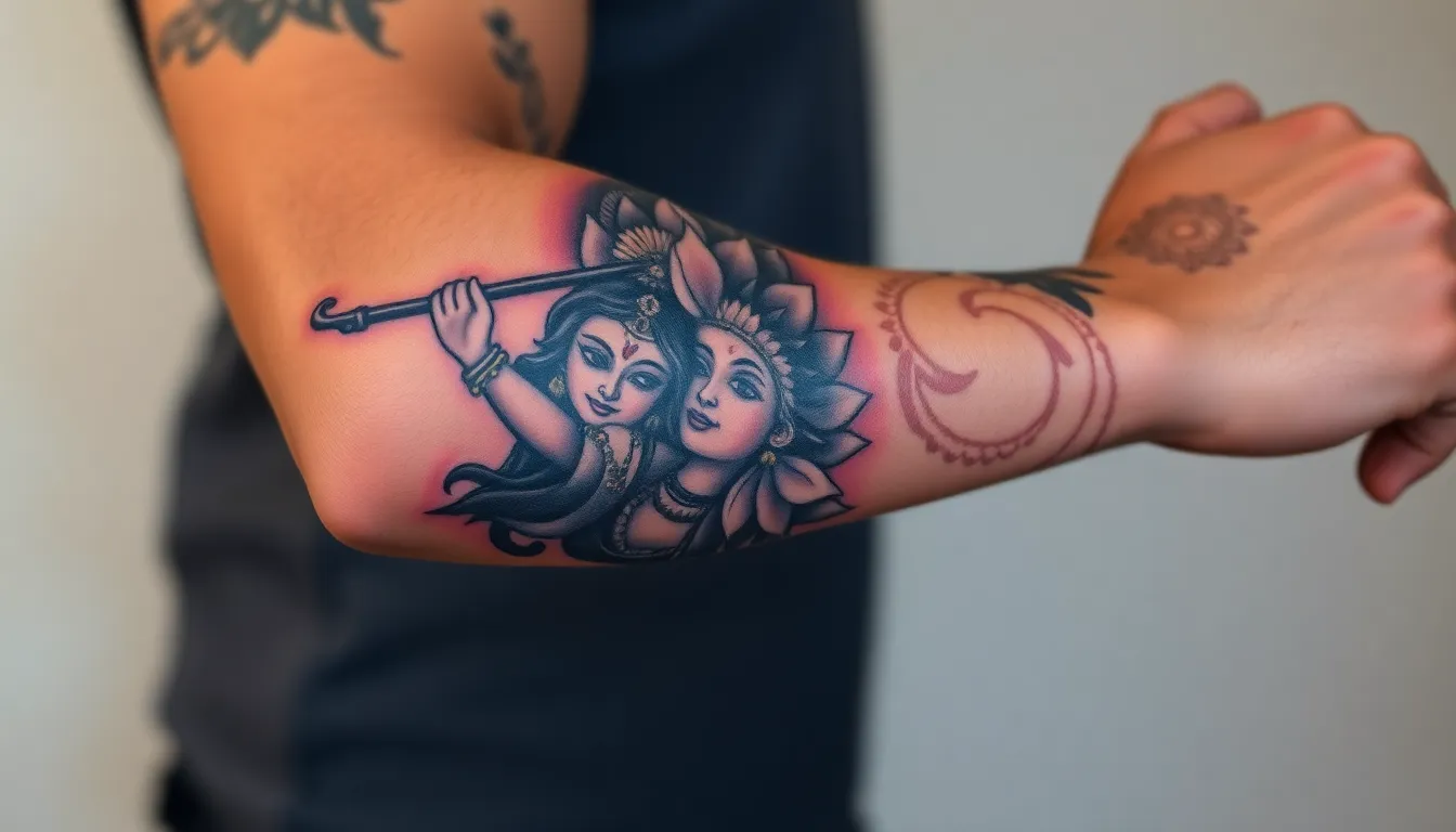 50+ Powerful Krishna Tattoo Designs for Men: Spiritual Ink Ideas & Meanings 6 50+ Powerful Krishna Tattoo Designs for Men: Spiritual Ink Ideas & Meanings 5