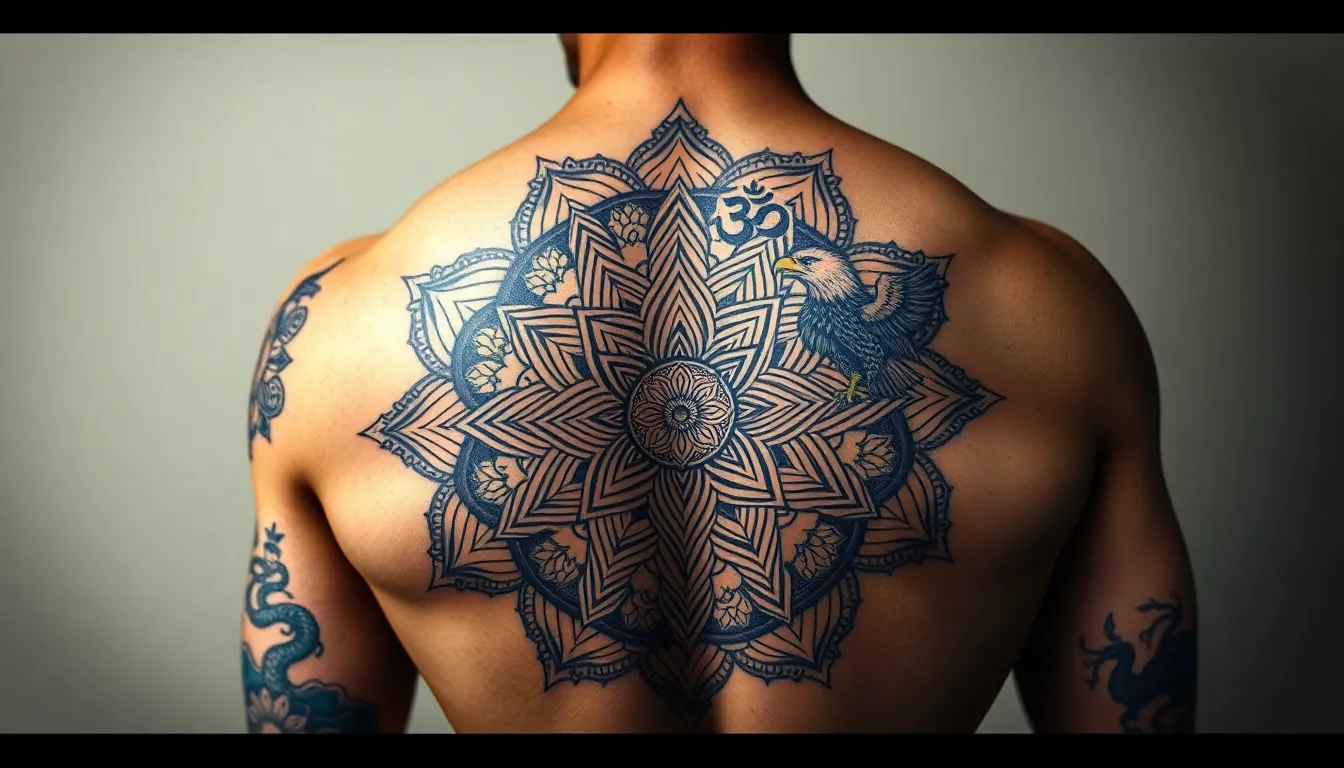 Ultimate Guide to Mandala Back Tattoos for Men: Designs, Meaning & Placement Tips 6 Ultimate Guide to Mandala Back Tattoos for Men: Designs, Meaning & Placement Tips 5