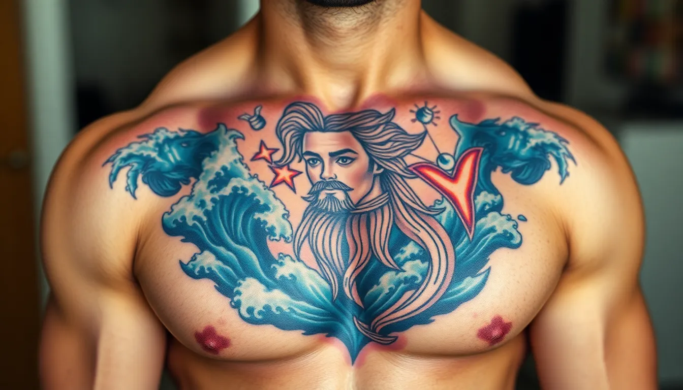 50+ Pisces Zodiac Tattoo Ideas for Men: From Minimalist to Bold Designs 6 50+ Pisces Zodiac Tattoo Ideas for Men: From Minimalist to Bold Designs 5