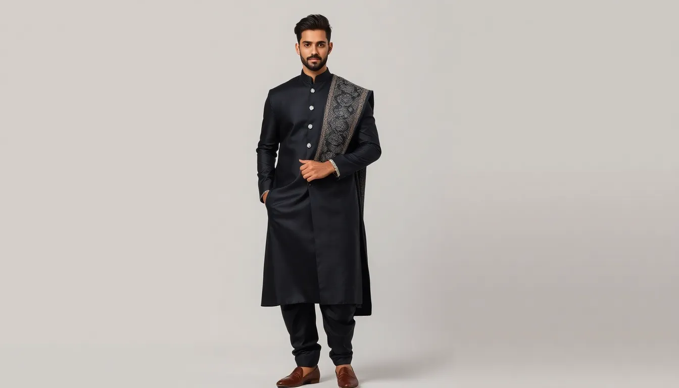 Sherwani with Shawl for Men: 7 Stunning Styles That Will Make You Stand Out 5