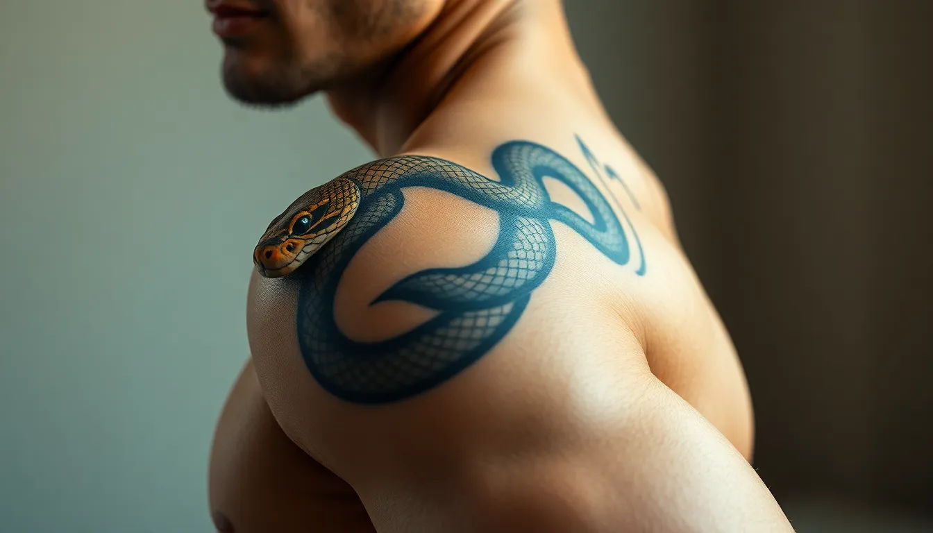 50 Best Snake Shoulder Tattoo Ideas for Men: Bold Designs & Meanings 5