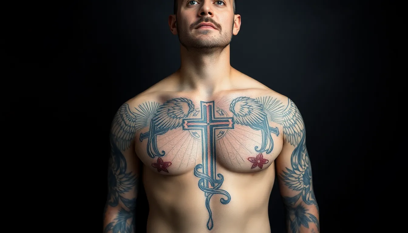 Three Crosses Tattoo for Men: Meaning, Designs & Placement Guide 2025 6 Three Crosses Tattoo for Men: Meaning, Designs & Placement Guide 2025 5
