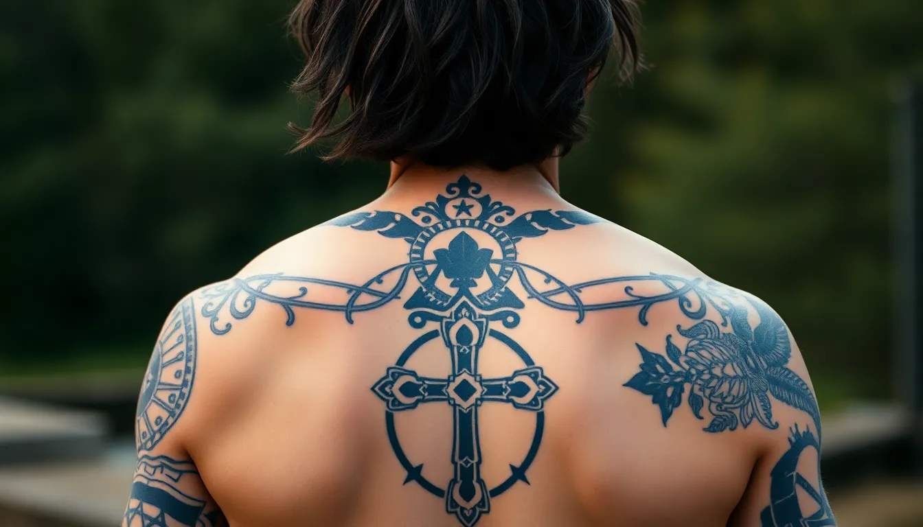 50+ Best Upper Back Tattoo Ideas for Men: From Bold Dragons to Sacred Geometry 6 50+ Best Upper Back Tattoo Ideas for Men: From Bold Dragons to Sacred Geometry 5