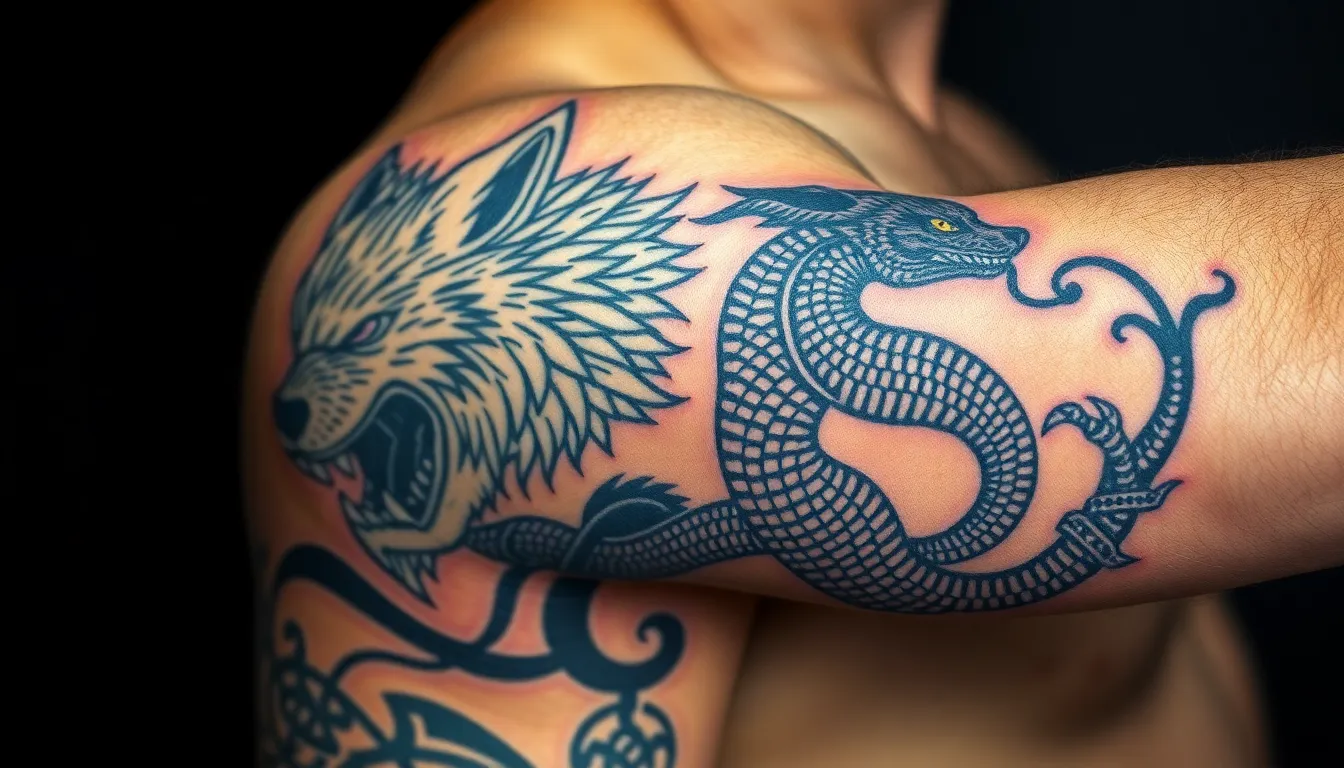 Viking Sleeve Tattoo Ideas for Men: Norse Mythology Designs & Meanings 5
