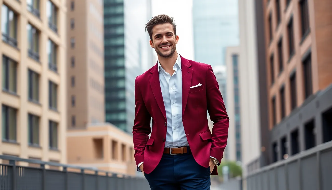 Wine Color Blazer for Men: Style Guide, Best Brands & Styling Tips 2025 6 Wine Color Blazer for Men: Style Guide, Best Brands & Styling Tips 2025 5
