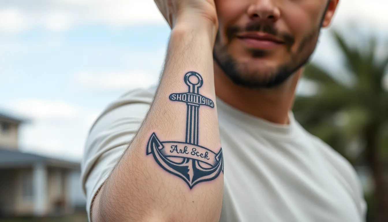 50 Bold Anchor Tattoo Designs for Men: From Classic to Modern Styles 8 50 Bold Anchor Tattoo Designs for Men: From Classic to Modern Styles 7