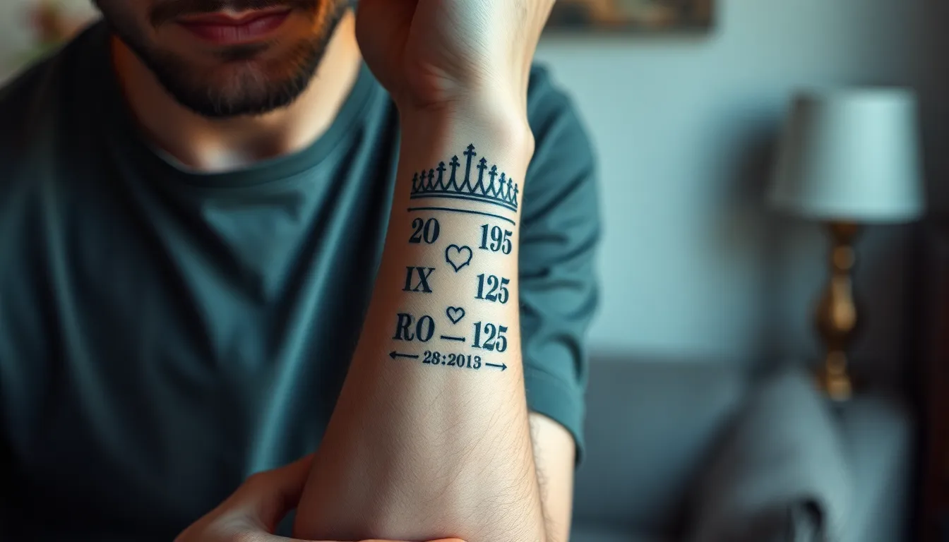 50+ Birthdate Tattoo Ideas for Men: Meaningful Designs & Placement Tips 8 50+ Birthdate Tattoo Ideas for Men: Meaningful Designs & Placement Tips 7