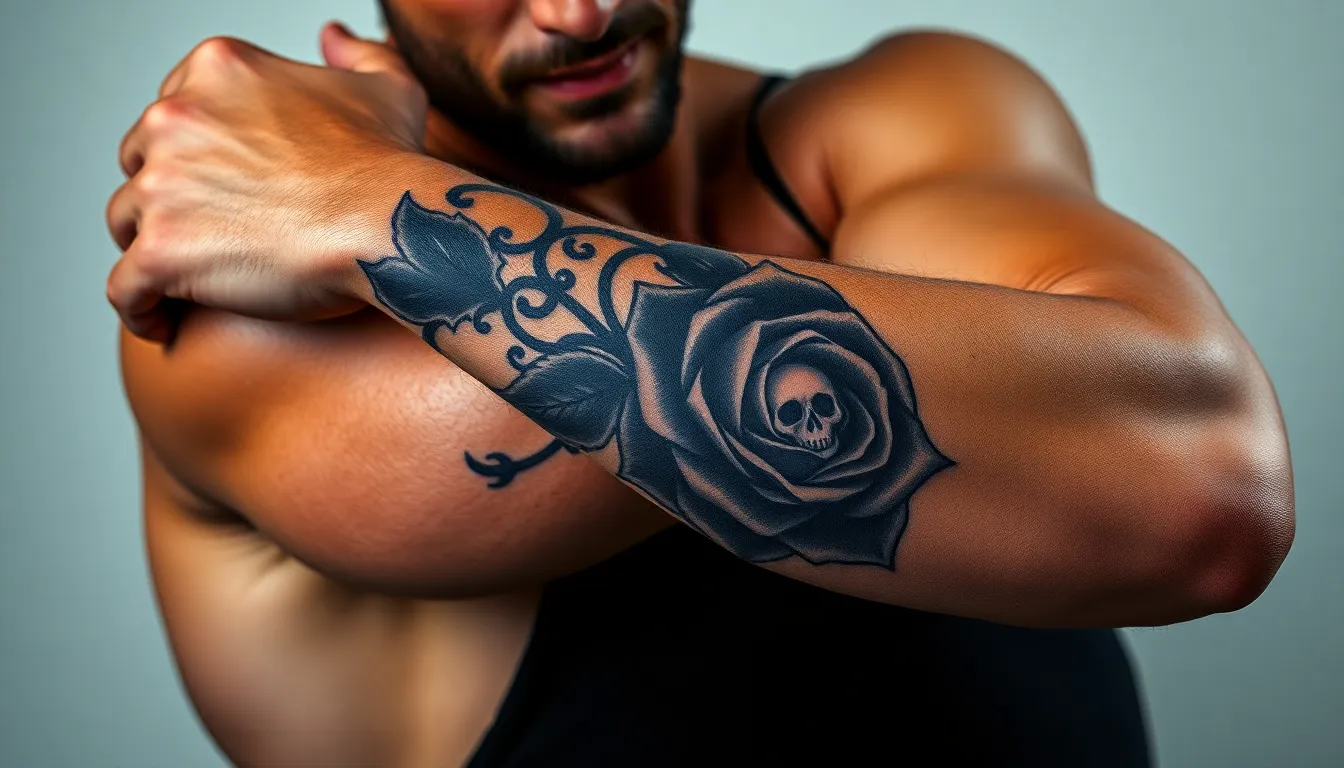 Black Rose Tattoo for Men: Bold Designs, Meanings & Complete Guide 2025 8 Black Rose Tattoo for Men: Bold Designs, Meanings & Complete Guide 2025 7