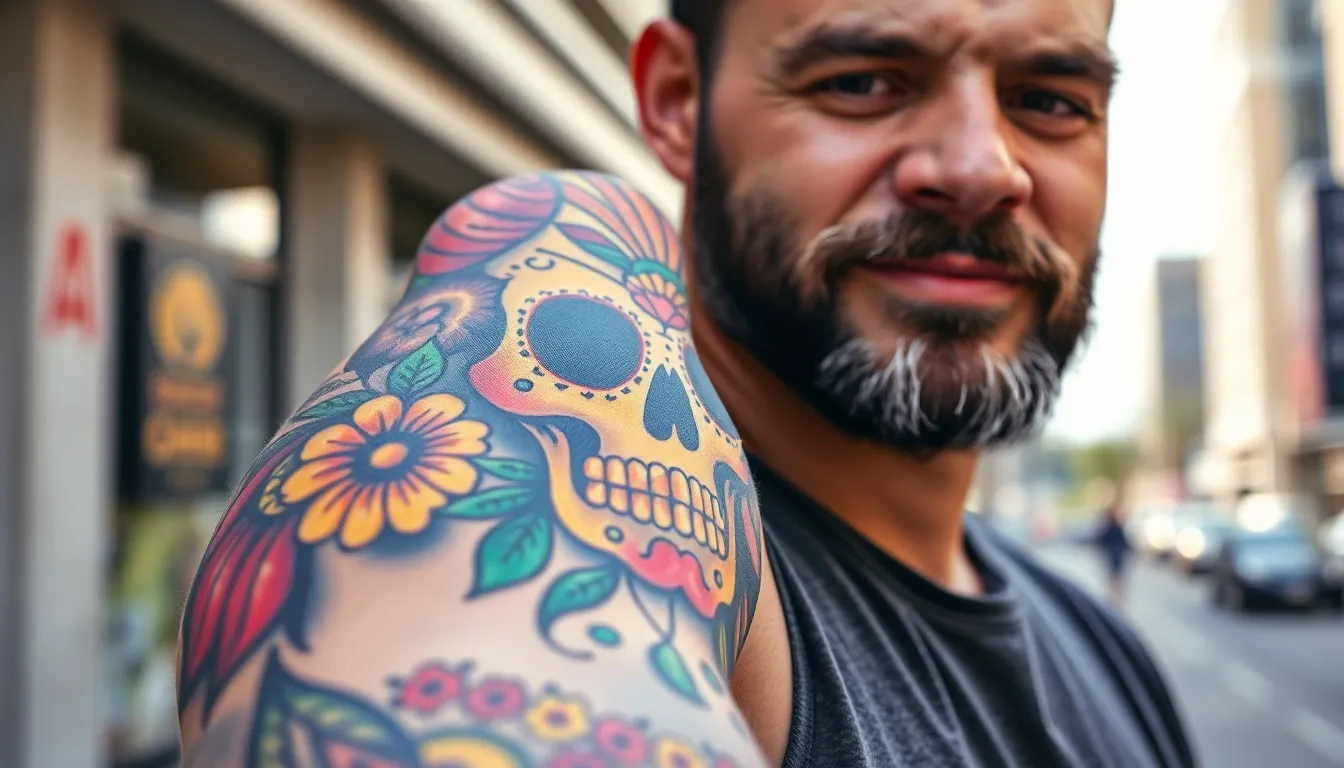 50+ Candy Skull Tattoo Ideas for Men: Bold Designs & Cultural Meanings Explained 7
