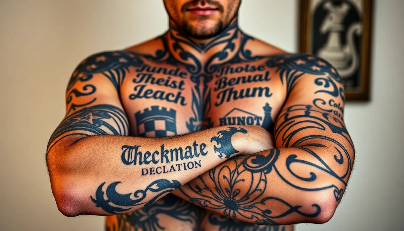 25 Epic Chess Tattoo Ideas for Men: From Kings to Checkmate Designs 8 25 Epic Chess Tattoo Ideas for Men: From Kings to Checkmate Designs 7