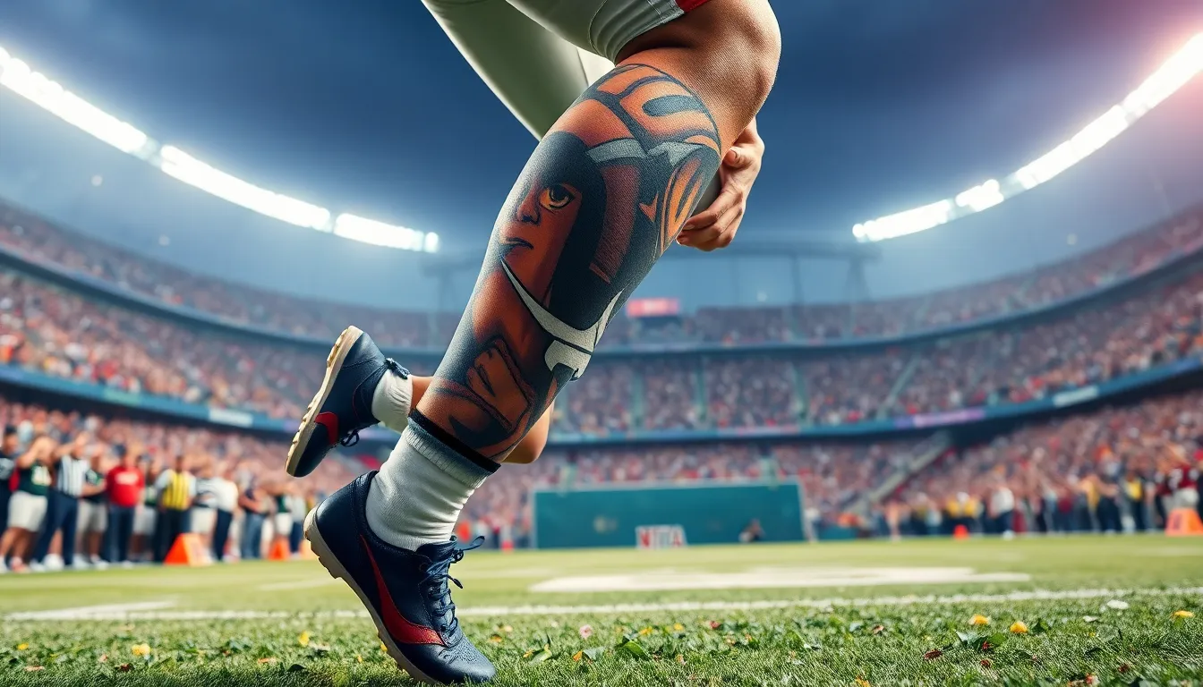 50+ Football Tattoo Ideas for Men's Legs: Team Logos, Players & Championship Designs 7