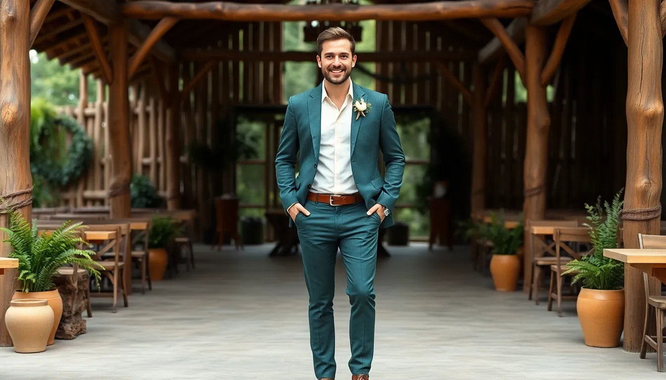 Green Suits for Men Wedding: 2025's Hottest Groom Trend + Styling Guide 8 Green Suits for Men Wedding: 2025's Hottest Groom Trend + Styling Guide 7