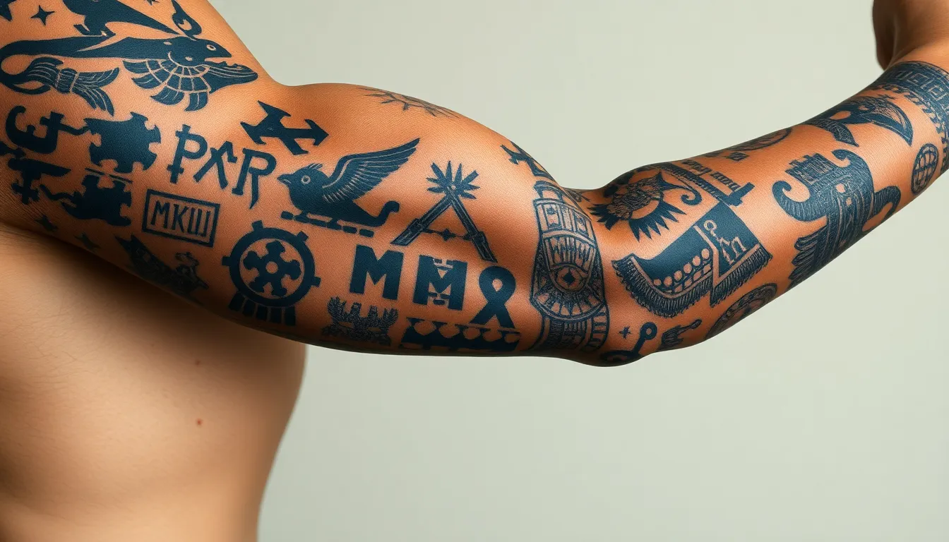 50 Unique Sleeve Tattoo Ideas for Men That Actually Stand Out in 2025 8 50 Unique Sleeve Tattoo Ideas for Men That Actually Stand Out in 2025 7