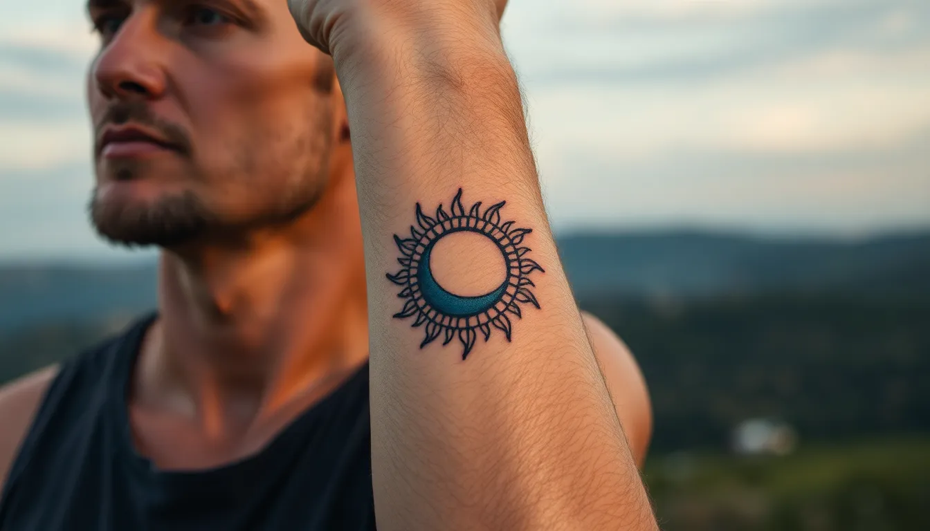50+ Sun and Moon Tattoo Ideas for Men: Designs, Meanings & Placement Tips 8 50+ Sun and Moon Tattoo Ideas for Men: Designs, Meanings & Placement Tips 7