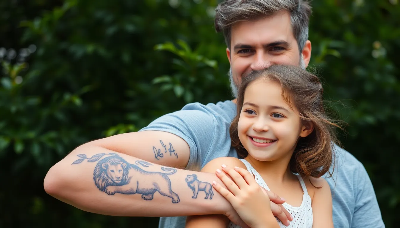 50+ Meaningful Tattoo Ideas for Dads: Best Father-Daughter Tattoo Designs for Men 7