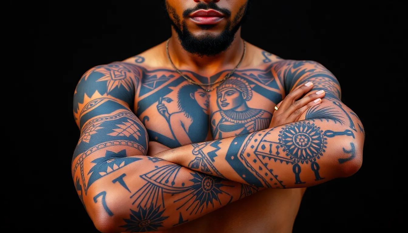 50+ Powerful African Tattoo Ideas for Men: Tribal Symbols & Meaningful Designs 10 50+ Powerful African Tattoo Ideas for Men: Tribal Symbols & Meaningful Designs 9