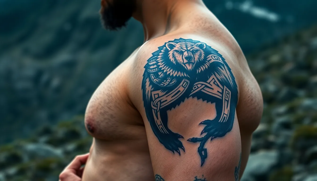 50+ Powerful Bear Tattoo Designs for Men: From Minimalist to Full Sleeve Ideas 10 50+ Powerful Bear Tattoo Designs for Men: From Minimalist to Full Sleeve Ideas 9
