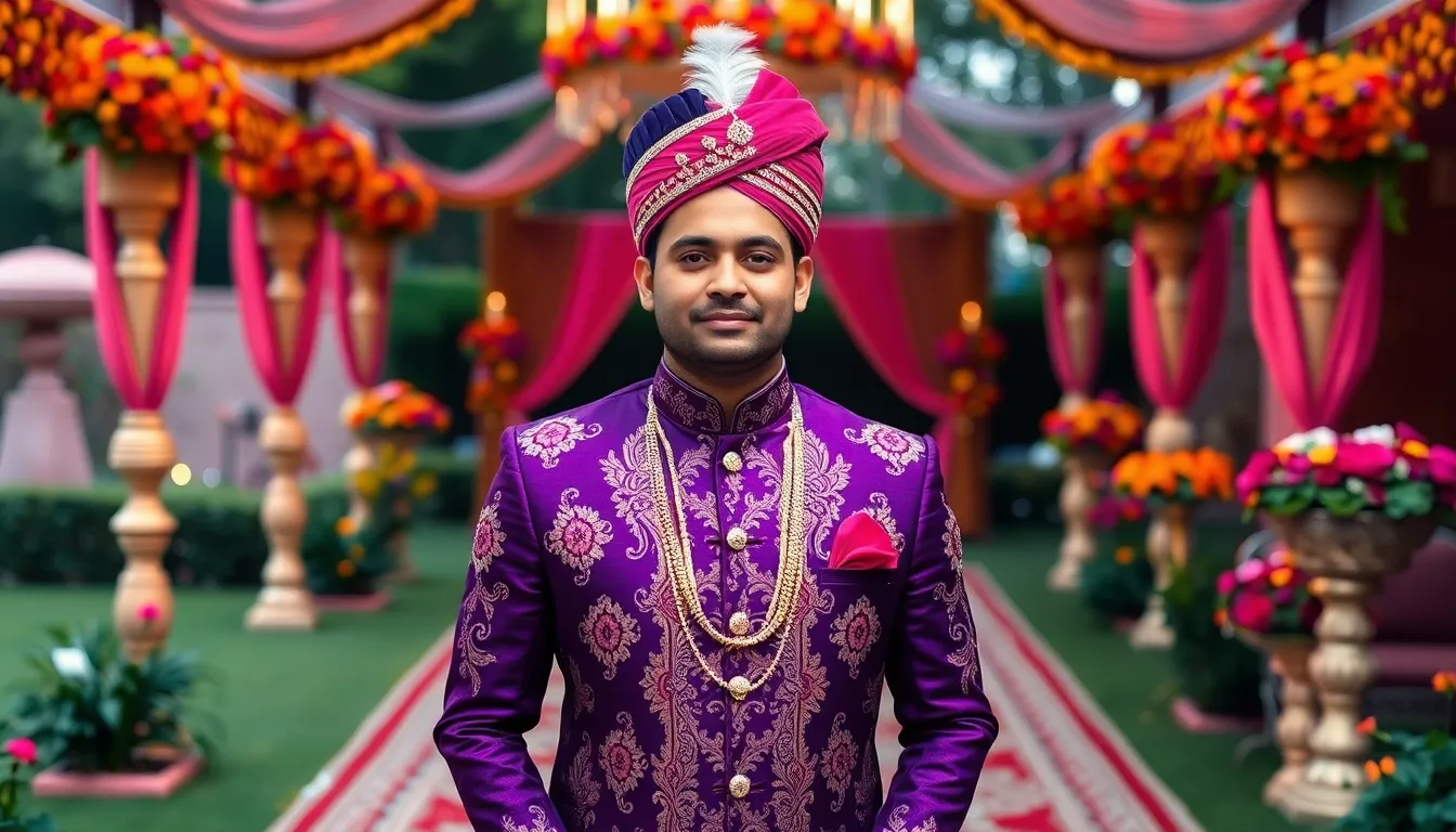 Indian Wedding Suits: Best Coat Pant Combinations for Grooms 2025 10 Indian Wedding Suits: Best Coat Pant Combinations for Grooms 2025 9