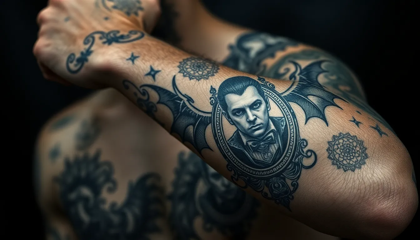 50 Bold Dark Tattoo Ideas for Men: Skulls, Dragons & Gothic Designs 10 50 Bold Dark Tattoo Ideas for Men: Skulls, Dragons & Gothic Designs 9