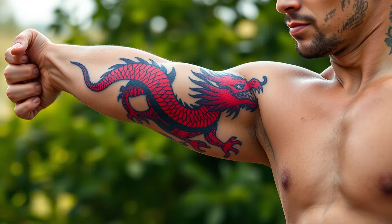 50+ Epic Dragon Tattoo Designs for Men's Forearms (2025 Style Guide) 9