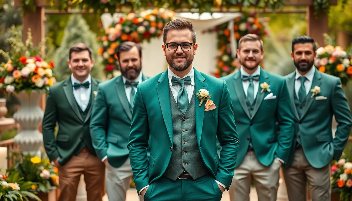 Green Suits for Men Wedding: 2025's Hottest Groom Trend + Styling Guide 10 Green Suits for Men Wedding: 2025's Hottest Groom Trend + Styling Guide 9