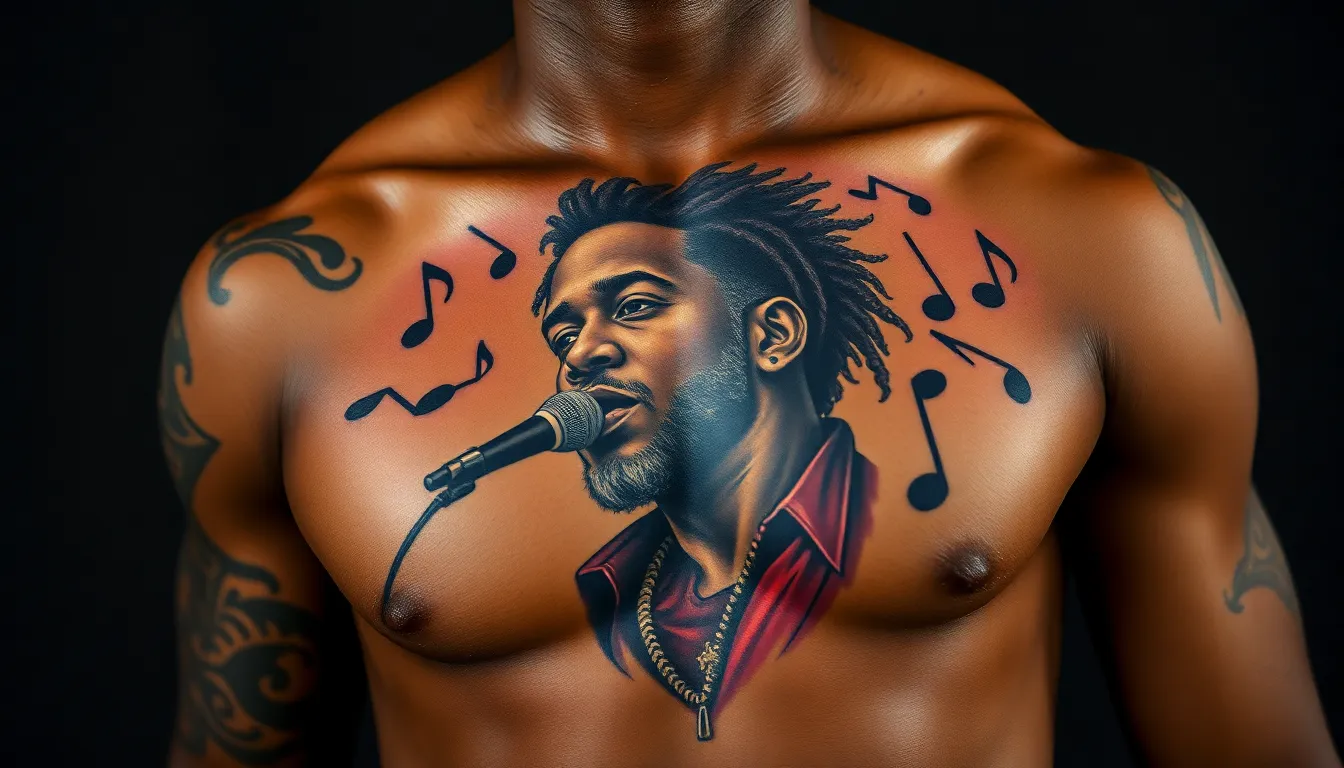 50 Bold Half Chest Tattoo Ideas for Black Men: Cultural & Modern Designs That Pop 10 50 Bold Half Chest Tattoo Ideas for Black Men: Cultural & Modern Designs That Pop 9