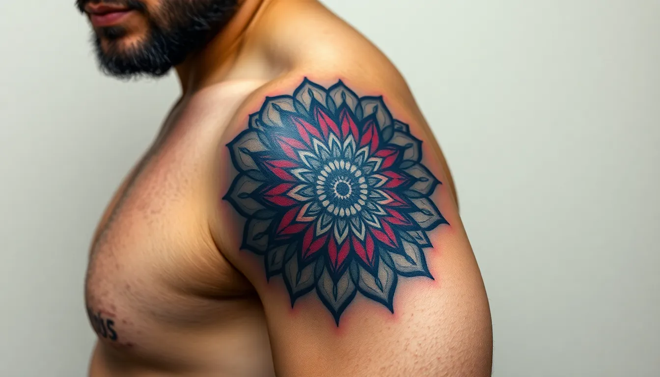 50+ Bold Mandala Tattoo Designs for Men That Command Respect in 2025 9