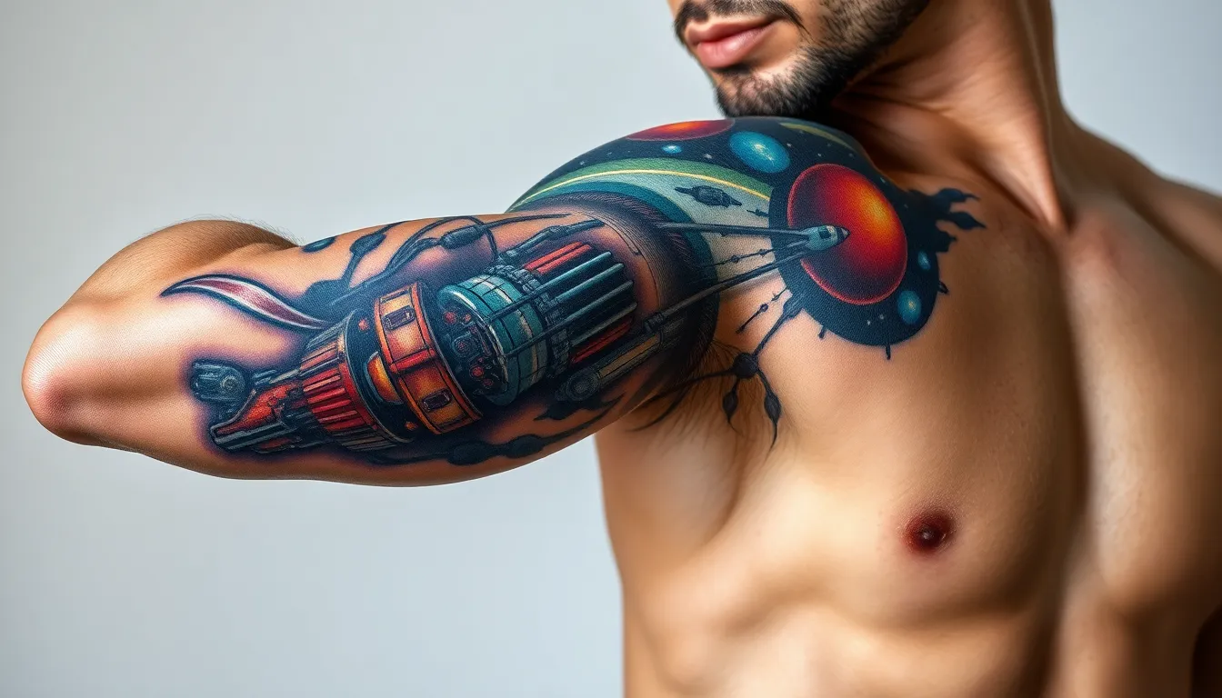 50 Unique Sleeve Tattoo Ideas for Men That Actually Stand Out in 2025 10 50 Unique Sleeve Tattoo Ideas for Men That Actually Stand Out in 2025 9