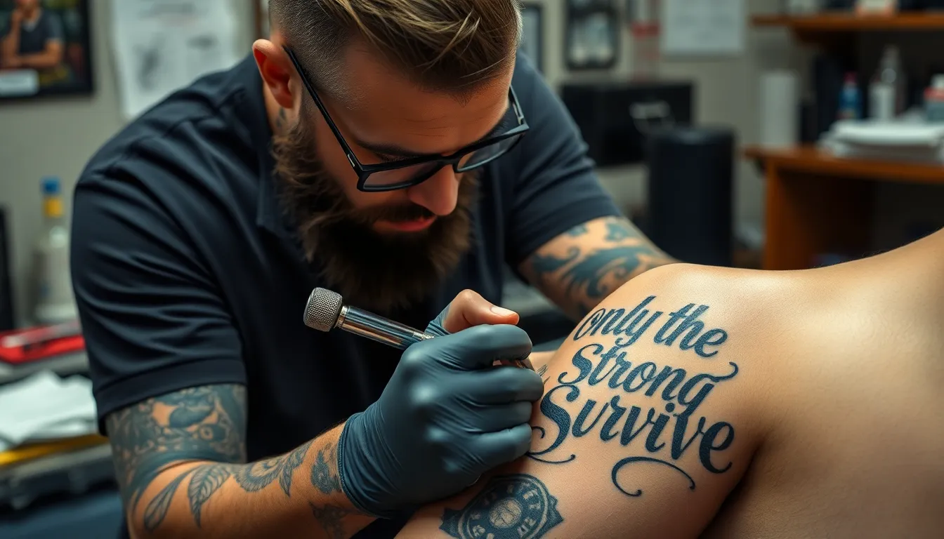 Only the Strong Survive Tattoo for Men: Design Ideas, Placement & Meaning Guide 10 Only the Strong Survive Tattoo for Men: Design Ideas, Placement & Meaning Guide 9