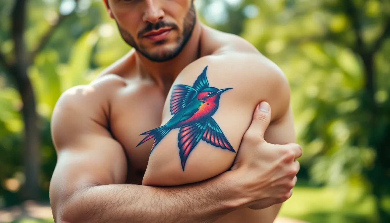 50+ Swallow Tattoo Designs for Men: Meanings, Styles & Placement Ideas 10 50+ Swallow Tattoo Designs for Men: Meanings, Styles & Placement Ideas 9