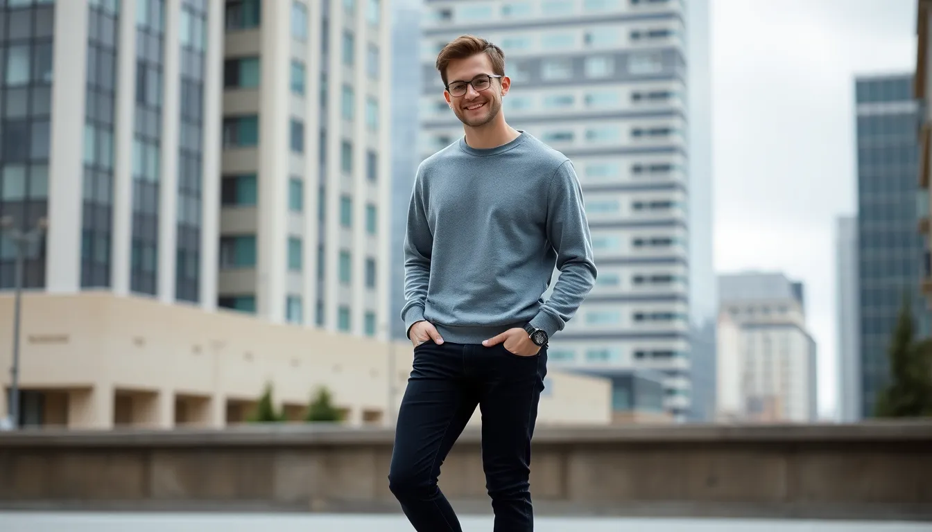 25 Stylish Sweat Shirt Outfits for Men That Actually Look Amazing 10 25 Stylish Sweat Shirt Outfits for Men That Actually Look Amazing 9