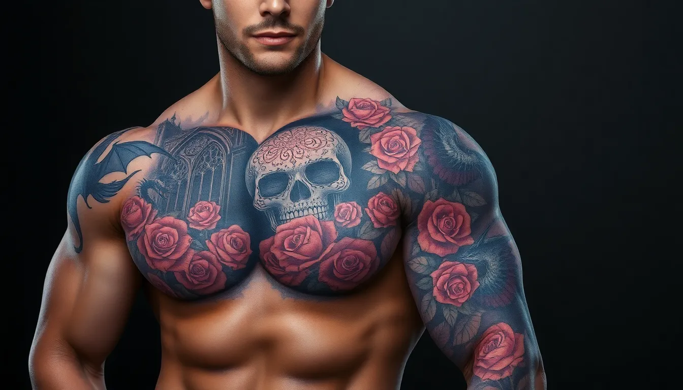 50+ Epic Upper Arm Tattoo Ideas for Men's Half Sleeves (2025 Guide) 10 50+ Epic Upper Arm Tattoo Ideas for Men's Half Sleeves (2025 Guide) 9