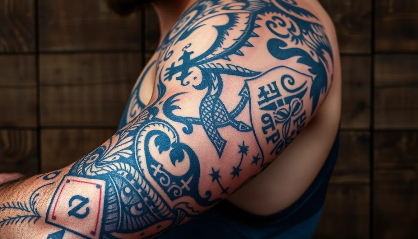 Viking Sleeve Tattoo Ideas for Men: Norse Mythology Designs & Meanings 9