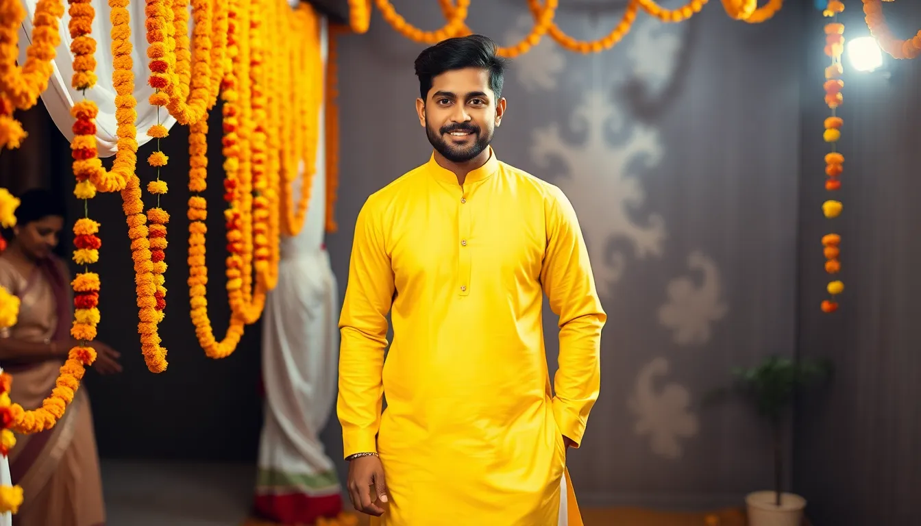 Best Yellow Kurta Men for Haldi: Perfect Styles & Colors for Your Ceremony 9