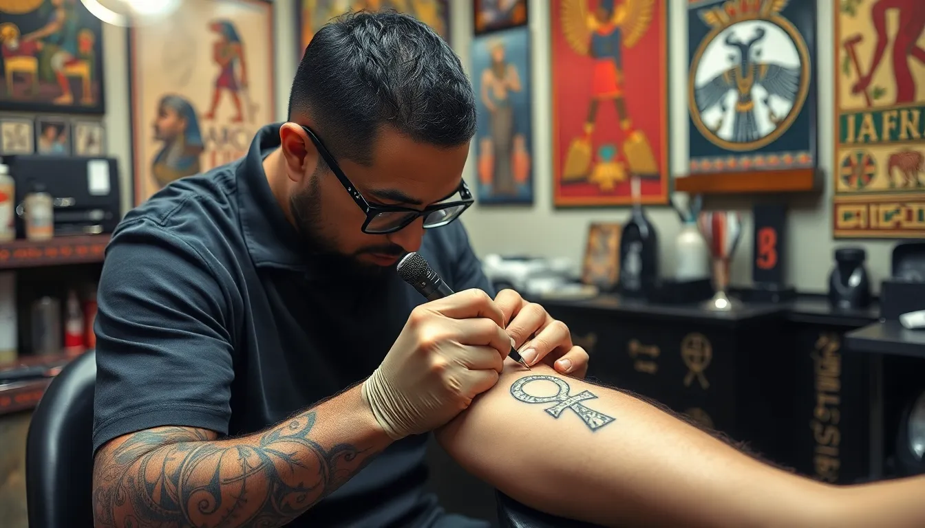 25 Powerful Ankh Tattoo Designs for Men: Ancient Egyptian Symbols That Command Respect 12 25 Powerful Ankh Tattoo Designs for Men: Ancient Egyptian Symbols That Command Respect 11